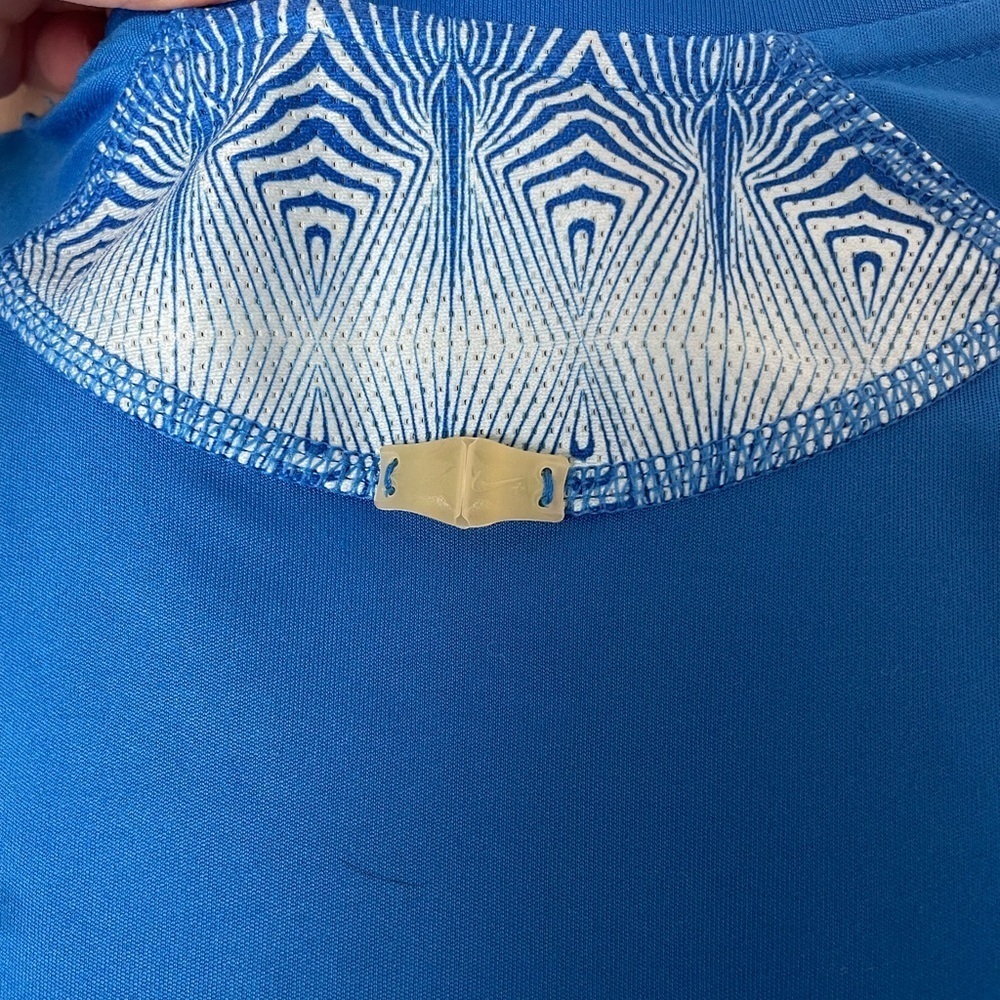 Nike Shirt Womens Small Blue Fit Dry Short Sleeve Athletic Stretch Tee Top - Picture 6 of 10